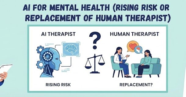 AI For Mental Health (Rising risk or Replacement of Human Therapist)